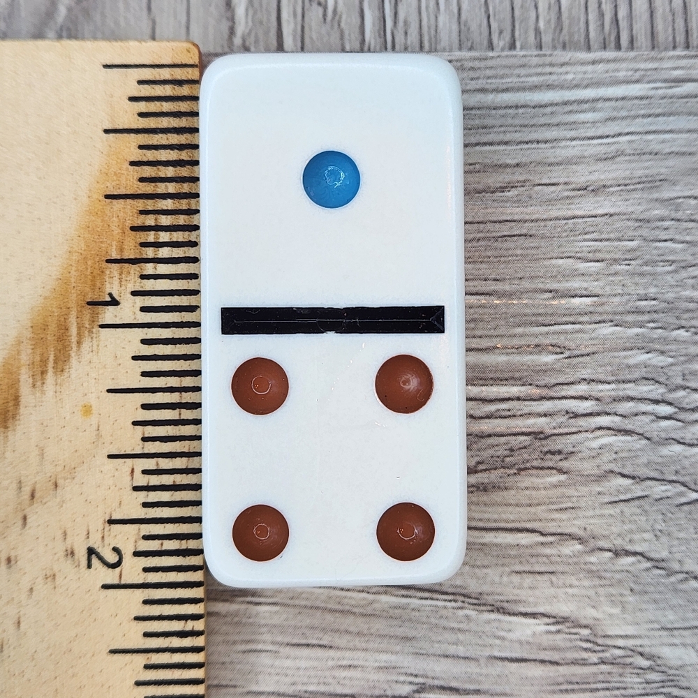 1:4 Replacement Dominoes Large Dot Shiny Color 2 X 1 X 5/8th